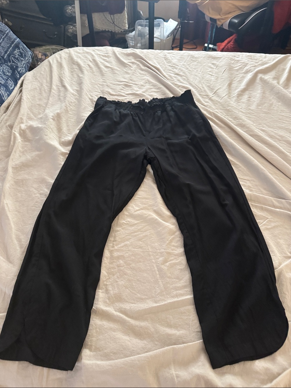 a new day Black Wide-Leg Elastic-Waist Women's Pants